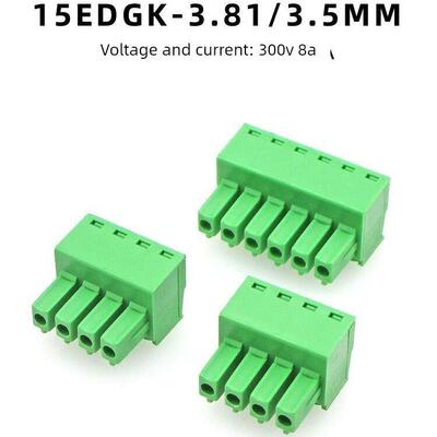 jm15edg -3.81 mm3.5插件端子座2Edgk无焊插头绿色凤凰端子4P