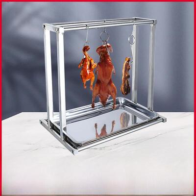 304商业开档桌挂肉架不锈钢烤培根架烤鹅烤鸡雏鸽叉烤培根