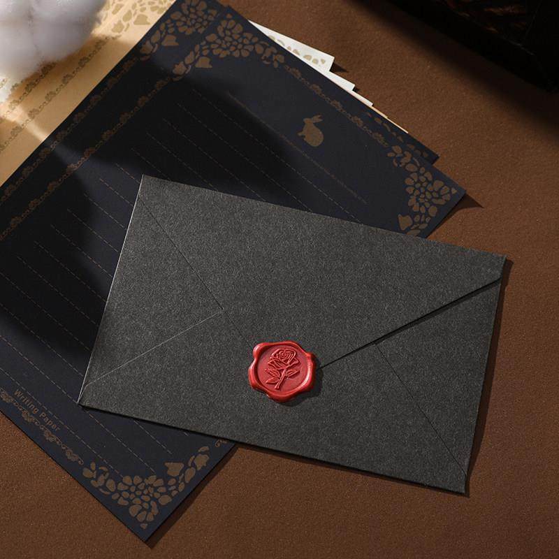 覆古加厚羊绒信封信纸套装ins情书高级中国风情人节表白生日贺卡,文具电教/文化用品/商务用品,信封,淘宝优惠券,粉丝福利购,淘宝优惠卷