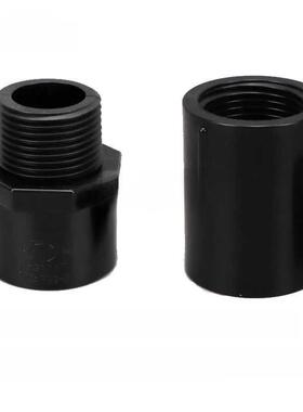 UPVC纯黑色外牙直接内螺纹直通上下水外丝内丝接头4分6分1寸20 25