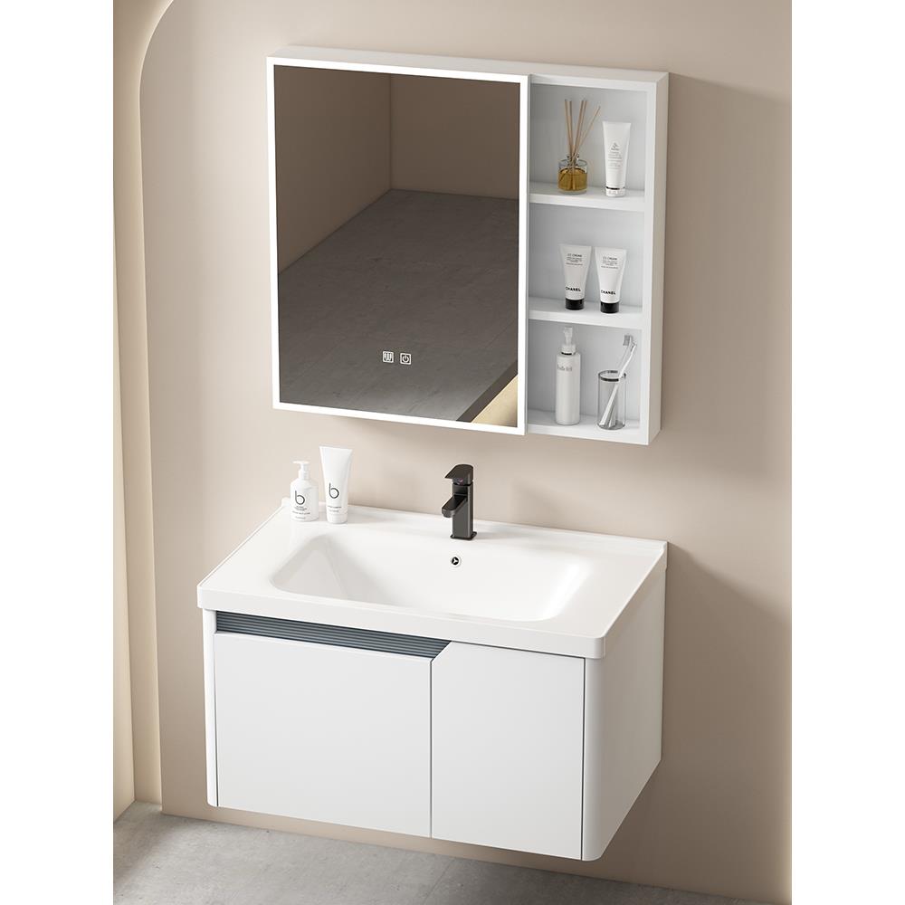 卫生间洗脸盆柜组合小户型浴室柜陶瓷一体洗手盆家用洗漱台卫浴柜