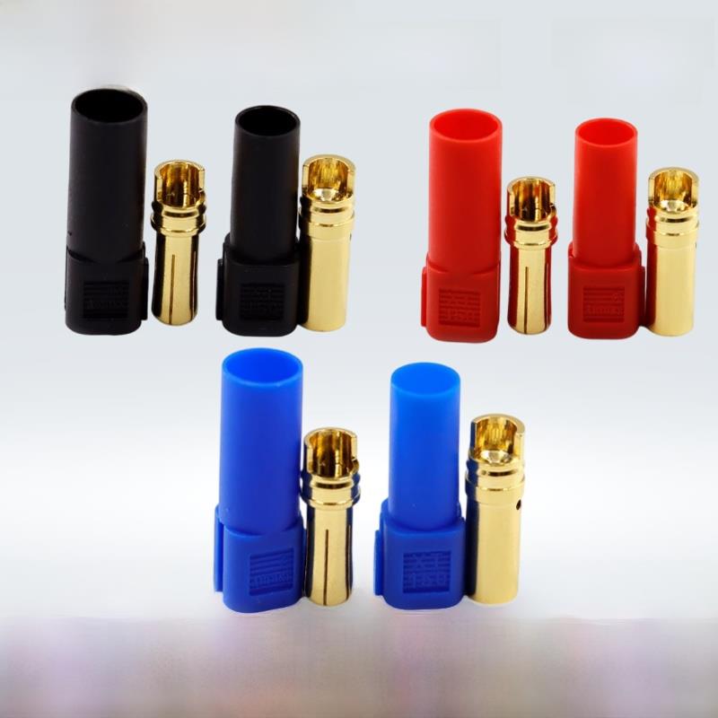 Amass XT150 公母头6mm镀金香蕉头120A 大电流动力锂电池电调插头