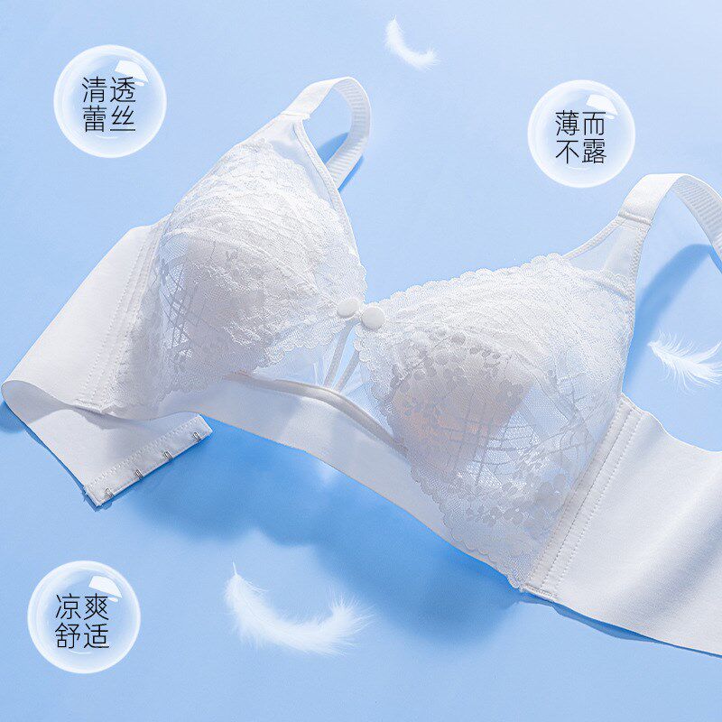 超薄无钢圈聚拢哺乳文胸女前开扣孕期哺乳期孕妇内衣喂养胸罩夏季