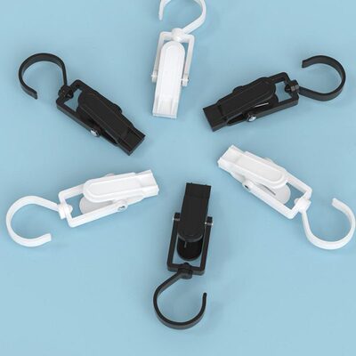 窗帘开口环带多功能夹子塑料窗帘环活扣挂环挂钩罗马圈浴帘环配件