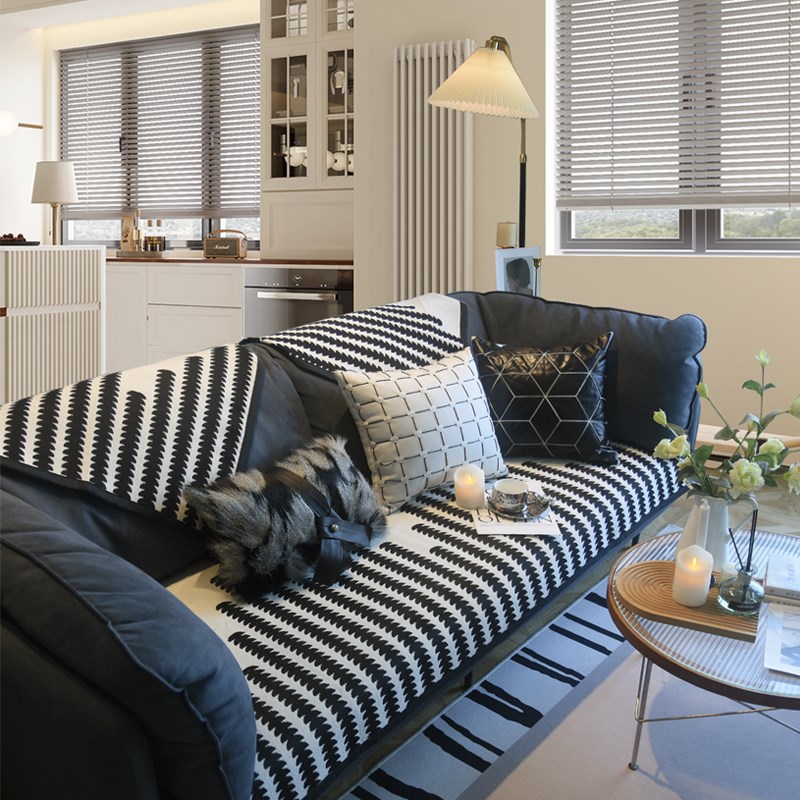 定做四季通用轻奢高级感沙发垫奶油风皮沙发坐垫简W约现代沙发巾