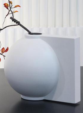 北欧几何金属花瓶摆件样板房售楼处民宿服装店玄关干花花器装饰品