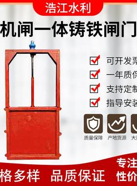 渠道水利工程机闸一体式闸门线下实体铸铁闸门水库沟渠闸门