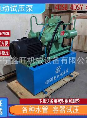 鑫旺电动打压泵管道试压机四缸高压水管打压机泵4dsy25-1000公斤