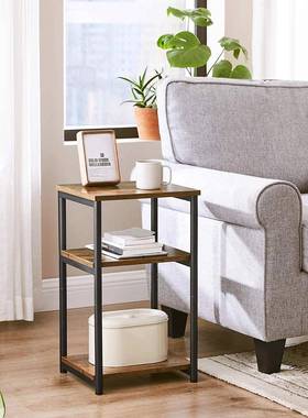 茶几收纳角几床头桌边桌沙发侧边柜卧室置物架可移动家用书桌架子
