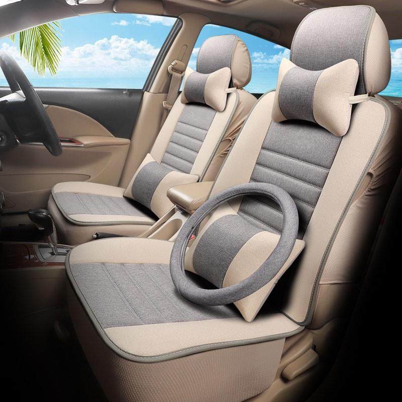长安CS75CS35CS55悦翔V3V5V7逸动专用麻汽车坐垫四季全包围座套
