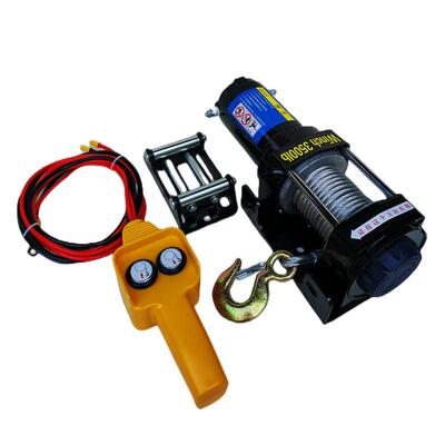 3500LB电动绞盘防水车载越野车拖车自救汽车绞盘小型小吊机