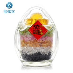 五谷丰登聚宝蛋天然水晶碎石五行聚宝盆元宝金蛋开业摆件五行水晶