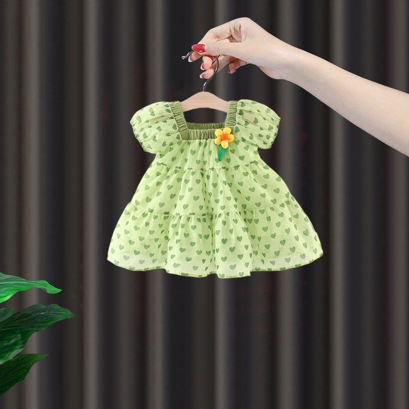 女童连衣裙夏季裙子儿童夏装薄款2024新款碎花爱心公主裙洋气衣服,童装/婴儿装/亲子装,连衣裙,淘宝优惠券,粉丝福利购,淘宝优惠卷
