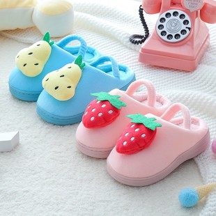 儿童棉拖鞋秋冬季卡通男童女童保暖包跟棉拖居家室内小童宝宝拖鞋