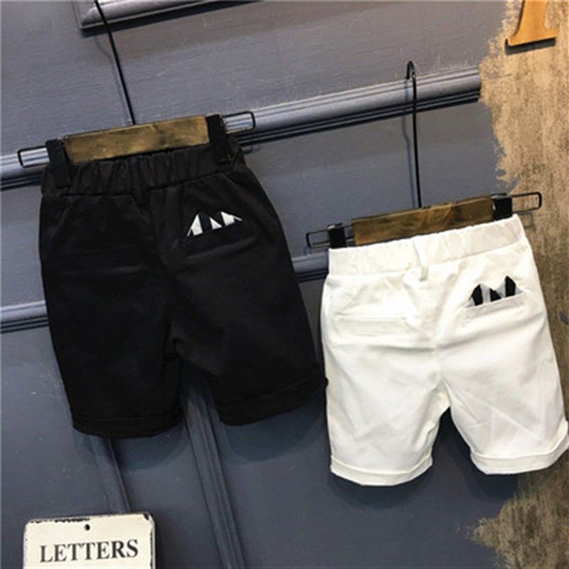 男童休闲短裤白色宝宝五分裤2024夏季中小儿童韩版黑色百搭裤子潮,童装/婴儿装/亲子装,裤子,淘宝优惠券,粉丝福利购,淘宝优惠卷