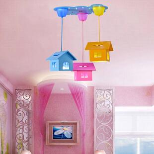 儿童房子吊灯屋子灯卡通儿童灯吸顶灯书房游乐园灯男女孩房间吊灯