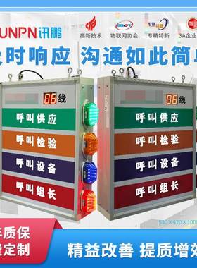 讯鹏工厂ANDON电子看板生产监控组装车间生产线工位呼叫安灯系统