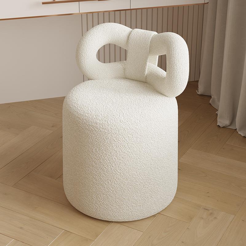 网红蝴蝶结化妆椅化妆凳梳妆台椅子女生卧室靠背凳子可爱公主圆凳