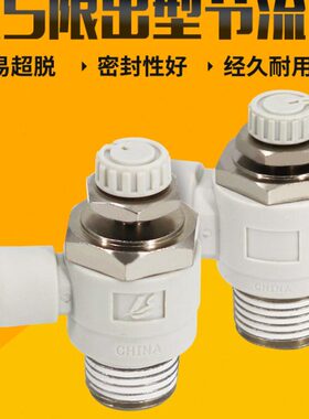 AS限出型直角节流阀调节接头AS1201F/2201F/3201F/4201F气动接头