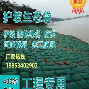 护坡生态袋园林绿化植生袋河道防汛绿化生态袋山体护坡草籽生态袋