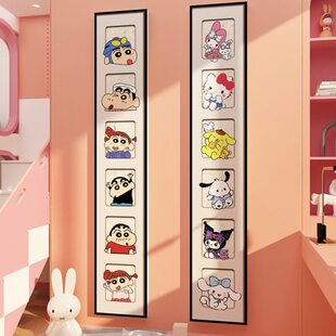 库洛米儿童区房间布置装 饰男女孩子卧室墙面床头画公主摆件多巴胺