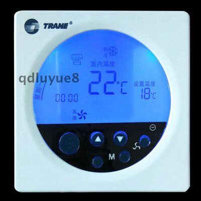 热销TRANE特灵中央空调温控器面板风机盘管控制器三速调速开关