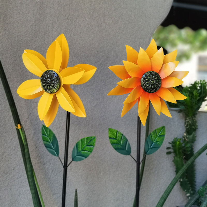 铁艺风车b户外花园装饰旋转庭院园艺创意向日葵花阳台布置造景摆,家居饰品,户外/庭院摆件,淘宝优惠券,粉丝福利购,淘宝优惠卷