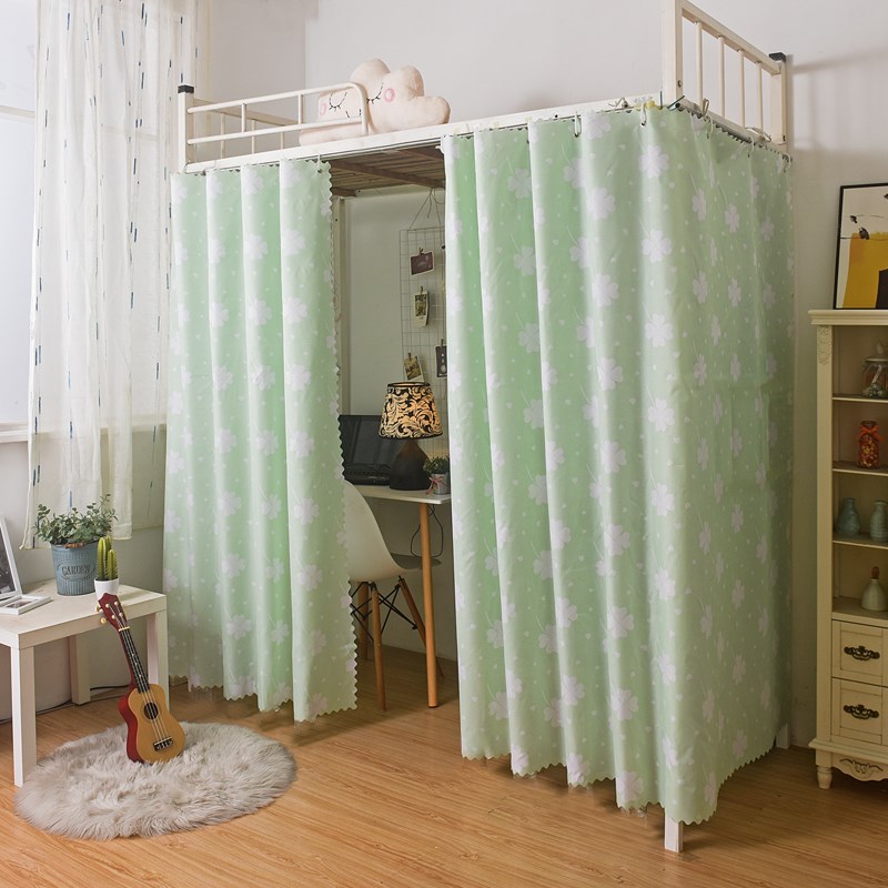 双层床遮挡帘宿舍床帘大学生上下铺单人床布帘隐私U帘遮光帘隔断