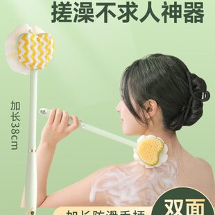 洗澡刷搓澡神器软毛二合一长柄沐浴刷子后背搓泥搓背刷身体搓澡巾