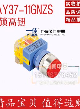 上海一佳 LA37 LAY37-11GNZS 自锁高纽 自锁按钮开关