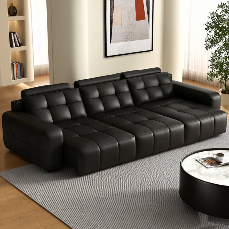 洛德劳伦斯真皮电动伸缩沙发床