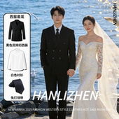 新郎结婚礼服宴会西装 春季 商务休闲职业正装 男士 高定羊毛西服套装