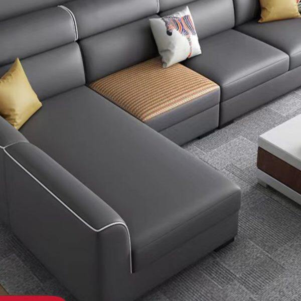 沙发 大小户型组合转角可拆洗皮布现代简约客厅整装乳胶布艺沙发