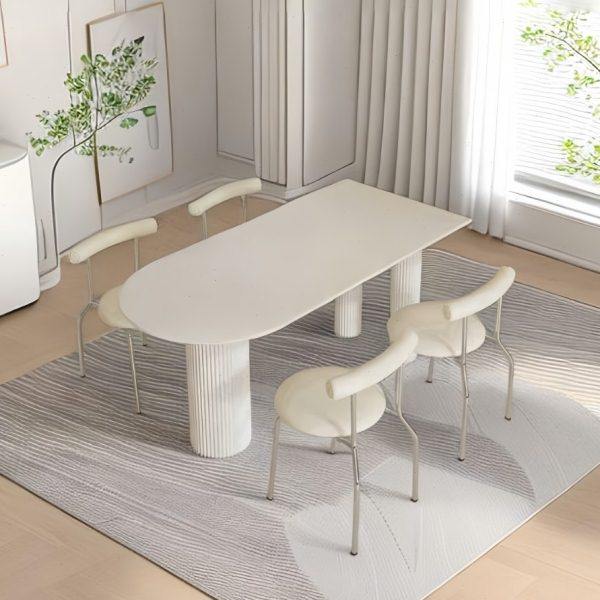 奶油风轻奢岩板岛台餐桌椅半椭圆罗马柱饭桌家用小户型厨房吧台桌,住宅家具,岛台餐桌,淘宝优惠券,粉丝福利购,淘宝优惠卷