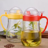 大号加厚玻璃防漏油壶装 油罐厨房家用品油瓶酱油瓶醋瓶醋壶600ml