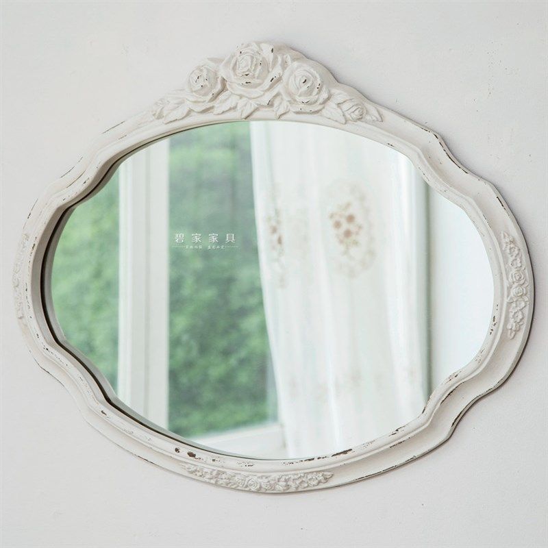 欧式法式复古玫瑰雕花梳妆镜化妆镜田园洗手间浴室镜玄关装饰镜子,住宅家具,化妆镜,淘宝优惠券,粉丝福利购,淘宝优惠卷