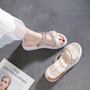 女2022夏季 今年流行 仙女风两穿凉拖鞋 百搭厚底拖鞋 外穿时尚 凉鞋