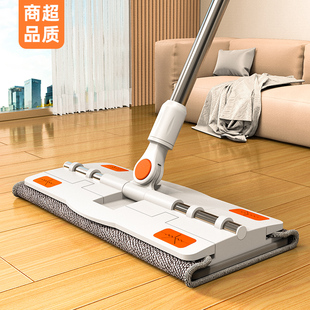 夹布平板拖把2023新款家用拖布一拖地拖托布净墩布夹毛巾抹布平拖