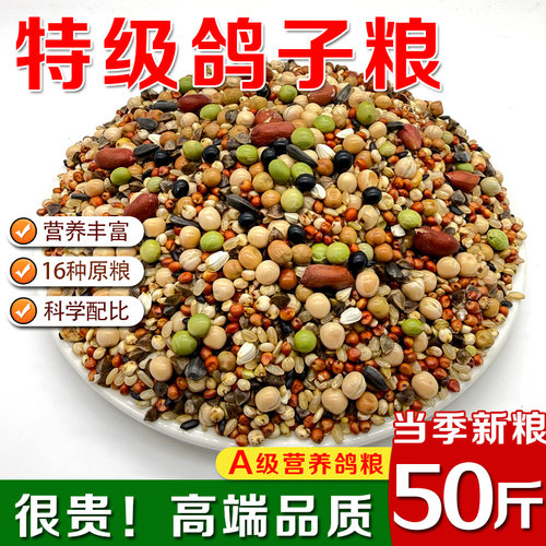 精品鸽粮50斤高营养赛鸽幼鸽育雏鸽粮鸽子粮食鹦鹉粮鸟食通用批发