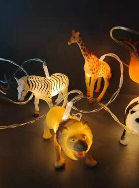 新款led动物灯串鹿熊猫象圣诞节日儿童房间户外庭院装饰彩灯