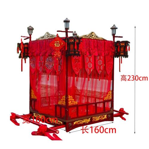 步撵凤撵十六抬汉唐明制花轿子婚庆道具中式婚礼T钢管折叠迎亲八