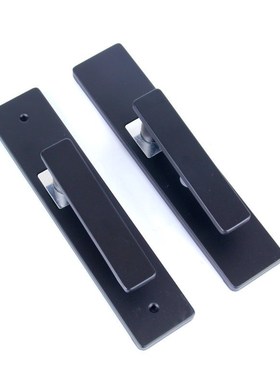 室内卧室黑色房门锁分体锁静w音房门锁黑色锰钢执手锁锰钢执手锁