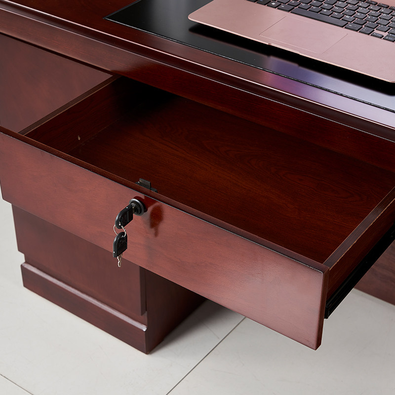 油漆办公桌d台式电脑桌家用单人书桌木质老式办公桌单位职员桌