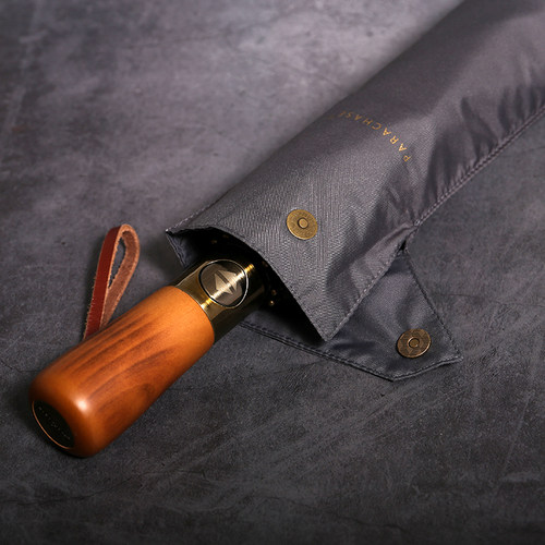 113CM加大伞面复古木柄十骨加固防风全自动折叠商务男士雨伞双人