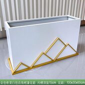 高档铁艺高温烤漆防锈花箱户外花槽商场酒店围栏店铺门前隔断