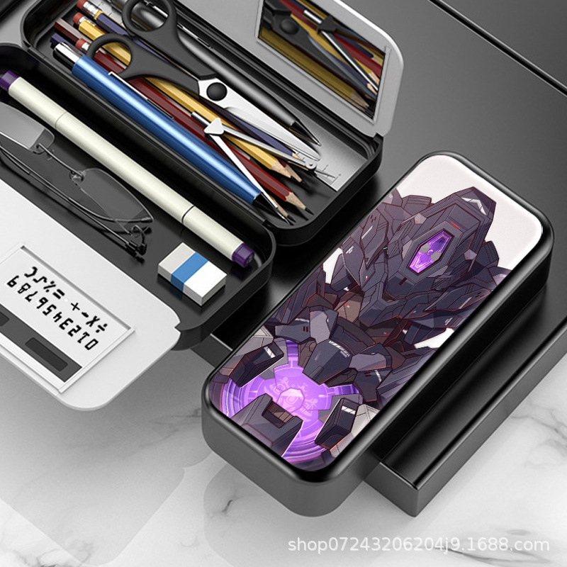 机动战士高达文具盒小学生初中动漫E周边多功能男孩笔袋计算器笔