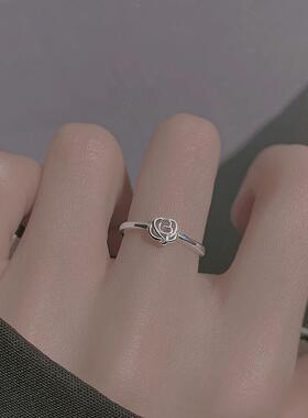 New Minimalist Silver Plated Daisy Rose Flower Rings For Wom