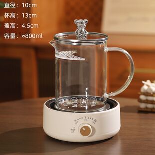 耐高温玻璃杯子带手柄大容量套装 可微波炉加热煮茶防爆ins高颜值