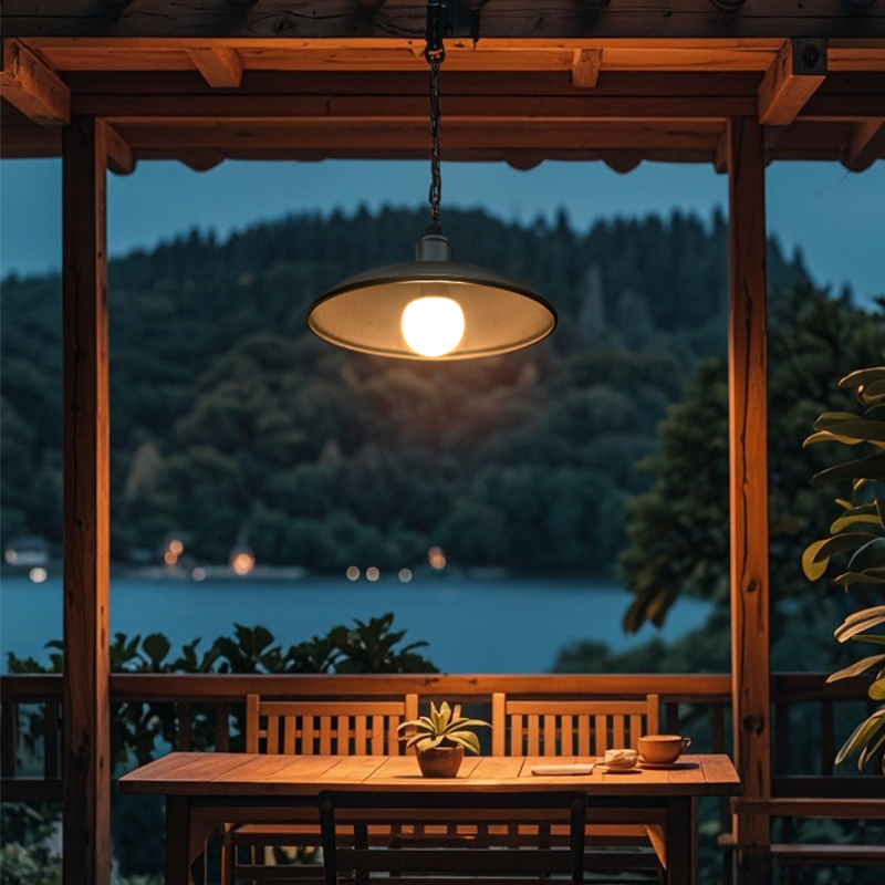 户外吊灯防水太阳能别墅屋檐灯室外工业风凉亭灯庭院阳台装饰过道