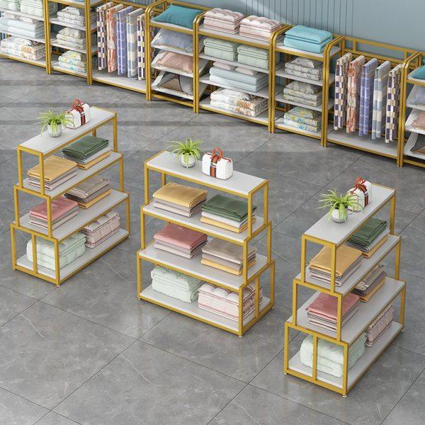 家纺店中岛货架被子四件套被芯枕头展架家纺布料矮柜床上用品架子,商业/办公家具,中岛/流水台,淘宝优惠券,粉丝福利购,淘宝优惠卷